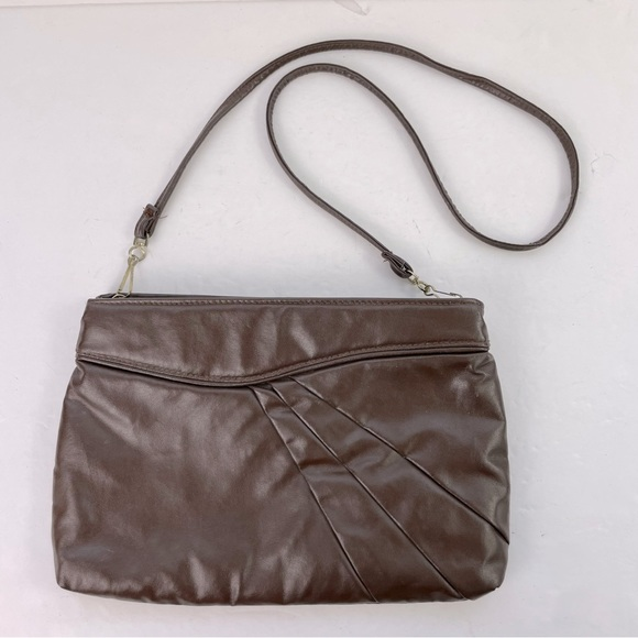 Vintage Handbags - Vintage Brown Retro Convertible‎ Shoulder Bag Clutch